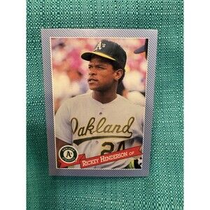 1993 Hostess Baseballs Rickey Henderson Oakland A’s HOF Vintage Card #23/32